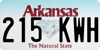 AR license plate 215KWH
