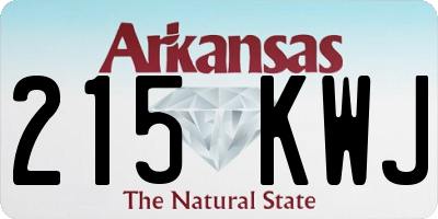 AR license plate 215KWJ