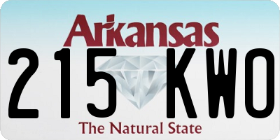 AR license plate 215KWO