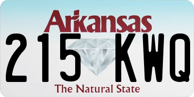 AR license plate 215KWQ