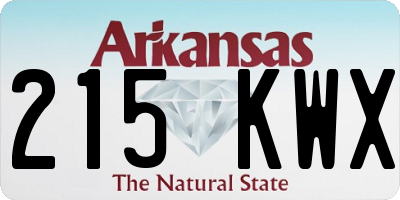 AR license plate 215KWX