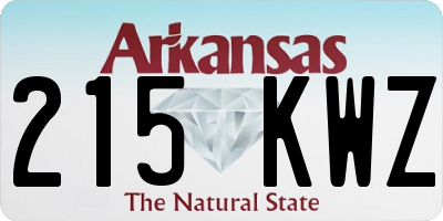 AR license plate 215KWZ