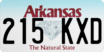AR license plate 215KXD