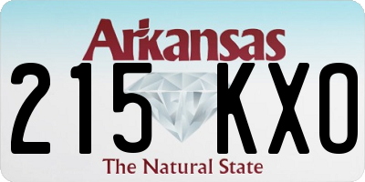 AR license plate 215KXO