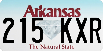 AR license plate 215KXR