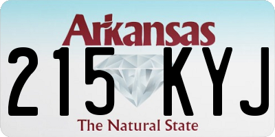 AR license plate 215KYJ