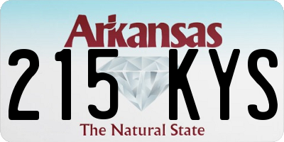 AR license plate 215KYS