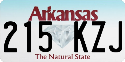 AR license plate 215KZJ