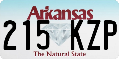 AR license plate 215KZP
