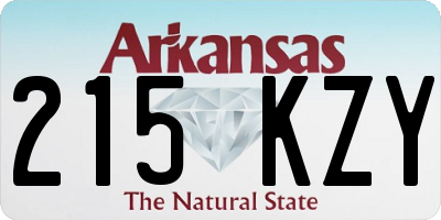 AR license plate 215KZY