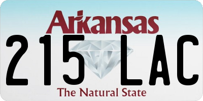 AR license plate 215LAC