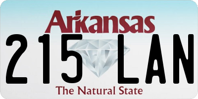 AR license plate 215LAN