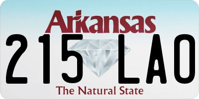 AR license plate 215LAO
