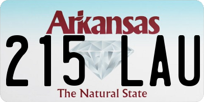 AR license plate 215LAU