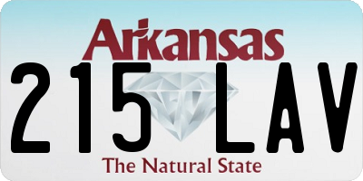 AR license plate 215LAV