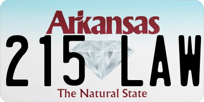 AR license plate 215LAW