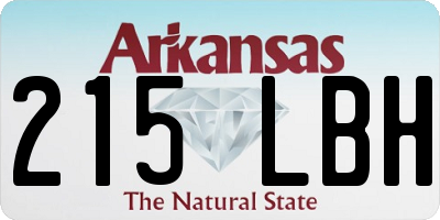 AR license plate 215LBH