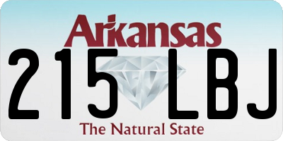 AR license plate 215LBJ