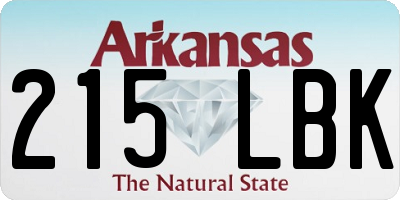 AR license plate 215LBK