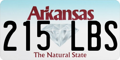 AR license plate 215LBS
