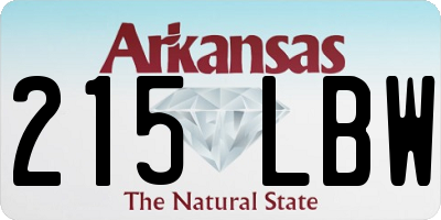 AR license plate 215LBW