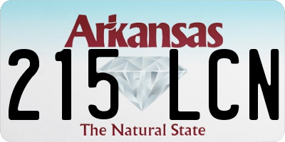 AR license plate 215LCN