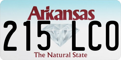 AR license plate 215LCO