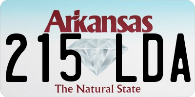AR license plate 215LDA