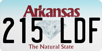 AR license plate 215LDF