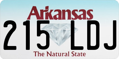 AR license plate 215LDJ