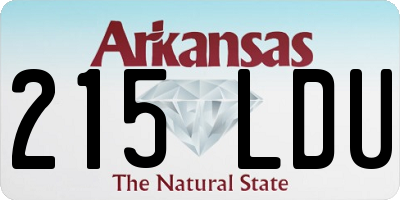 AR license plate 215LDU