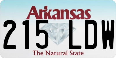 AR license plate 215LDW