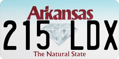 AR license plate 215LDX