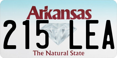 AR license plate 215LEA