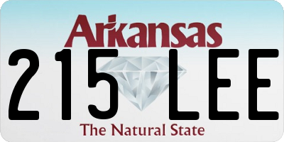 AR license plate 215LEE