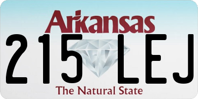 AR license plate 215LEJ