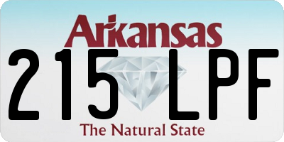 AR license plate 215LPF