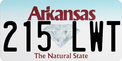 AR license plate 215LWT