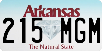 AR license plate 215MGM