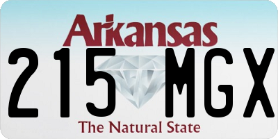 AR license plate 215MGX
