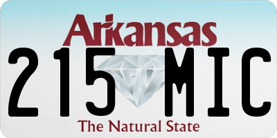 AR license plate 215MIC