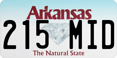AR license plate 215MID