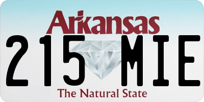 AR license plate 215MIE
