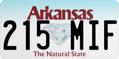 AR license plate 215MIF