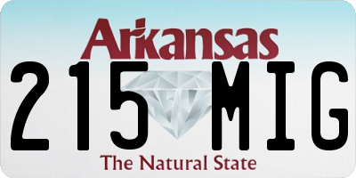 AR license plate 215MIG