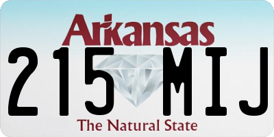 AR license plate 215MIJ