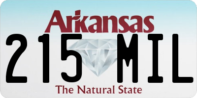 AR license plate 215MIL