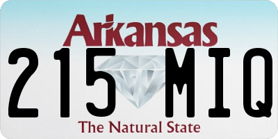 AR license plate 215MIQ