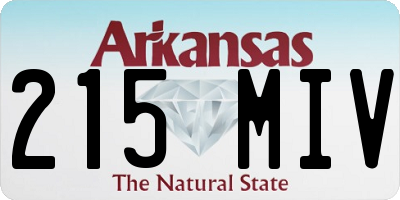 AR license plate 215MIV