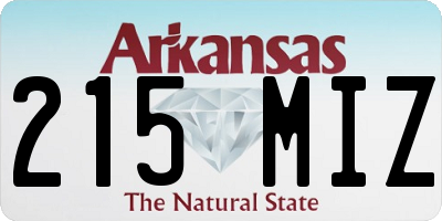 AR license plate 215MIZ